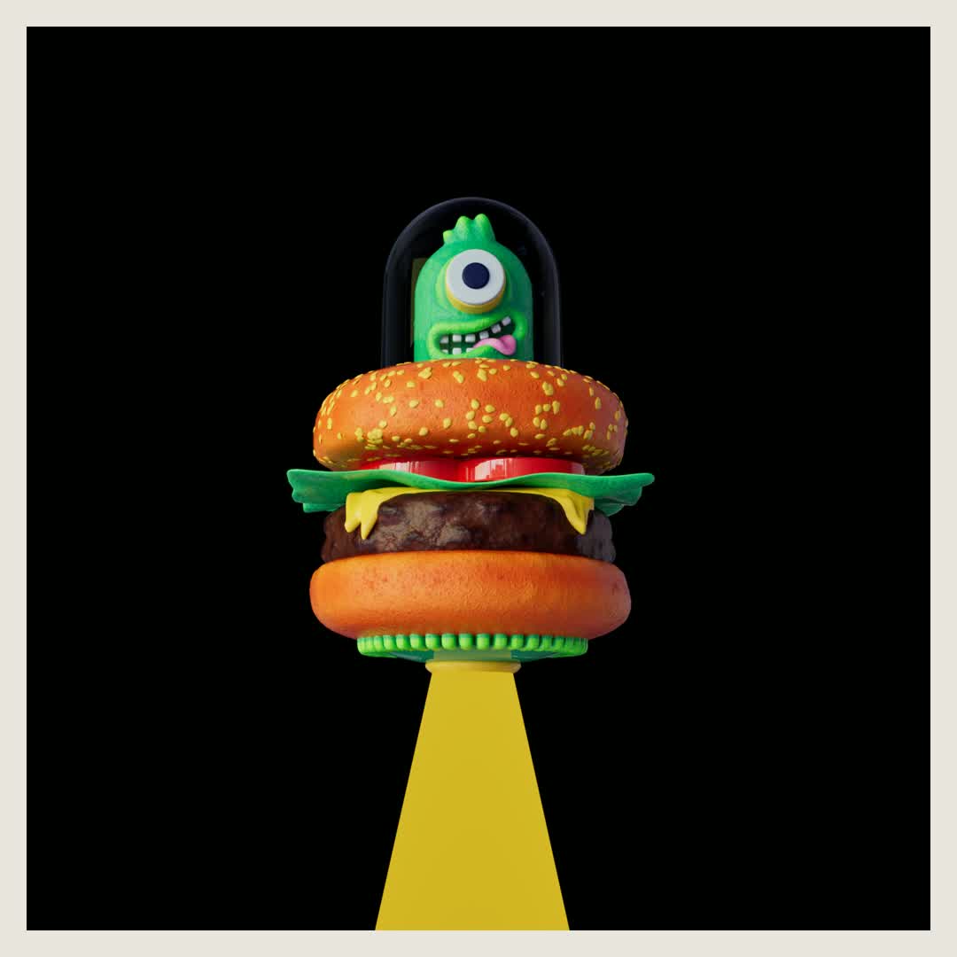 Boulevardia 2022 Saucer / Burger character render