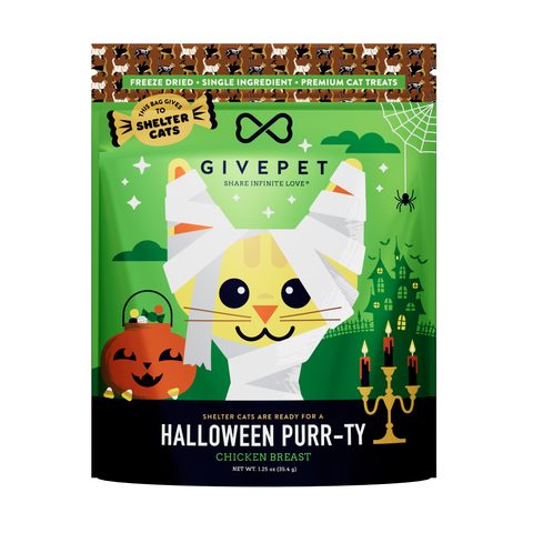 Halloween Purr-ty pouch, front