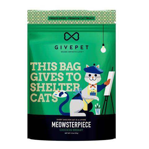 Meowsterpiece pouch, front