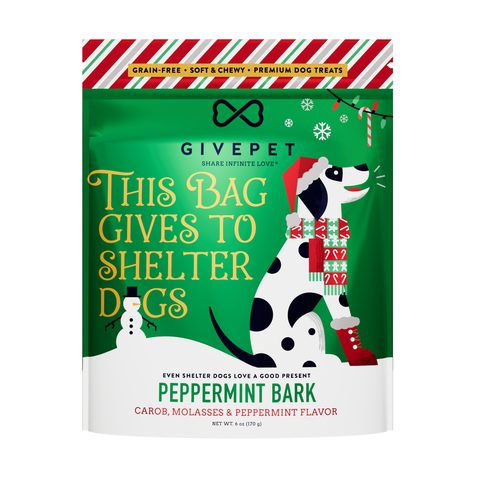 Peppermint Bark pouch, front
