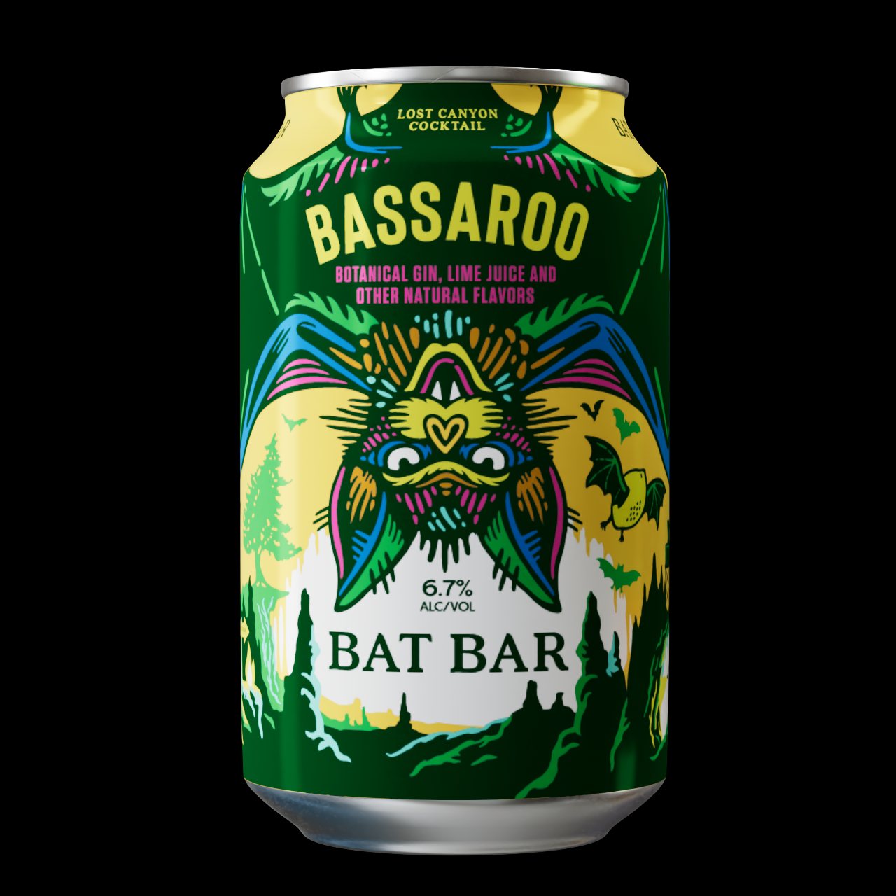 Bassaroo can render on black.