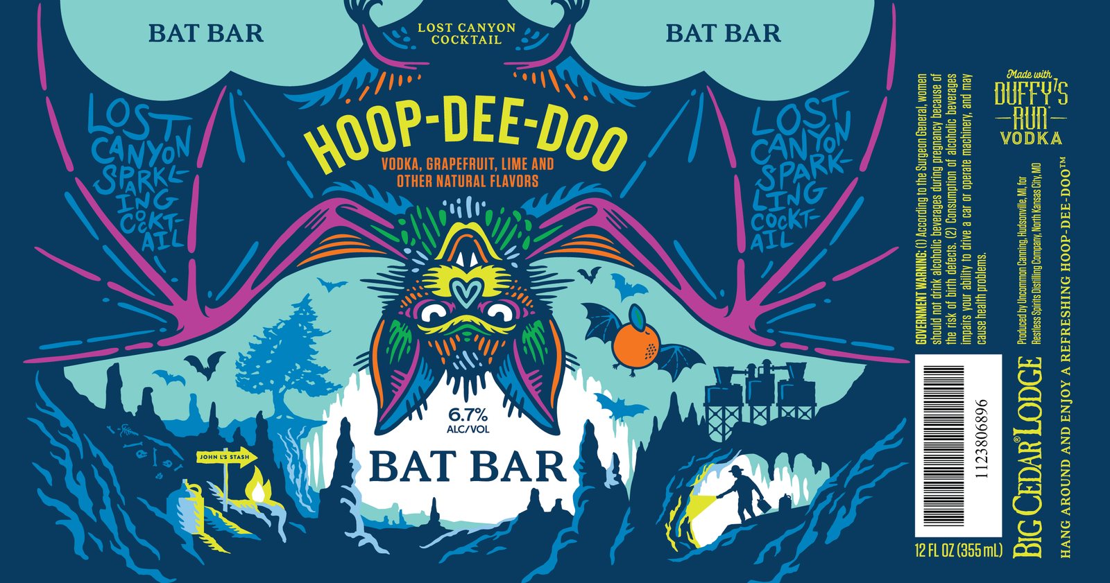 The flat Hoop-Dee-Doo label in blue.