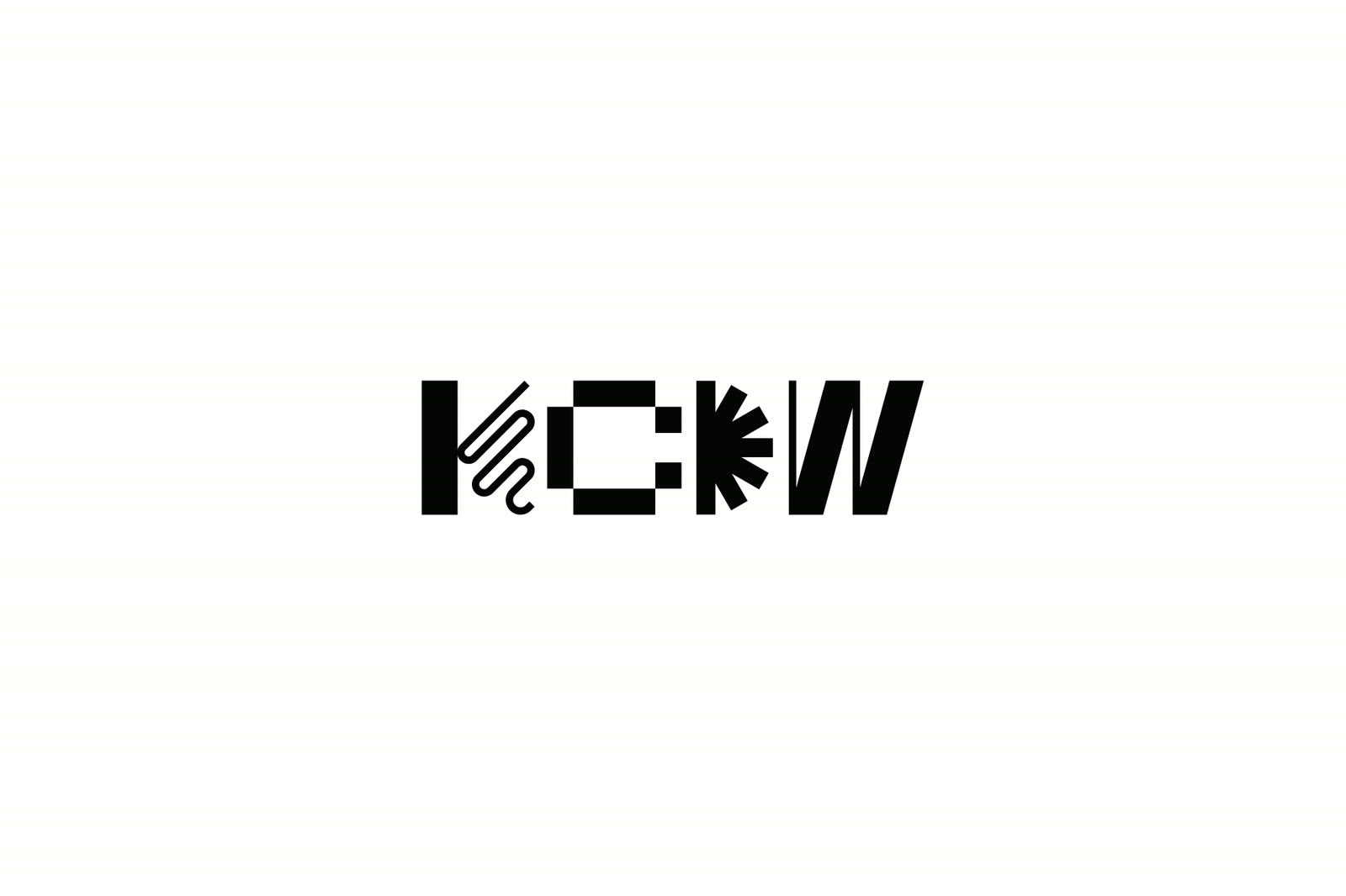 The KCDW 2024 glyph wordmark on white