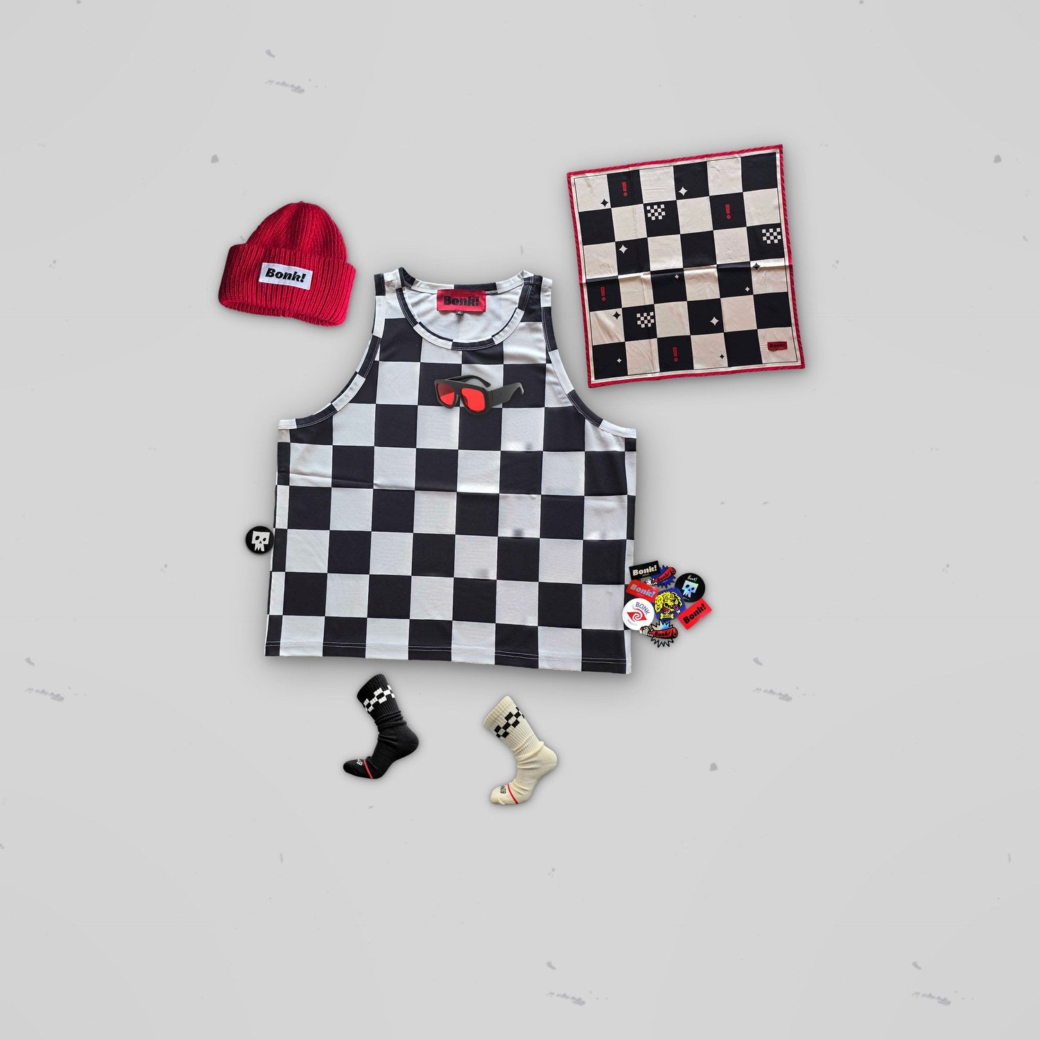 A consistent graphic system across the collection