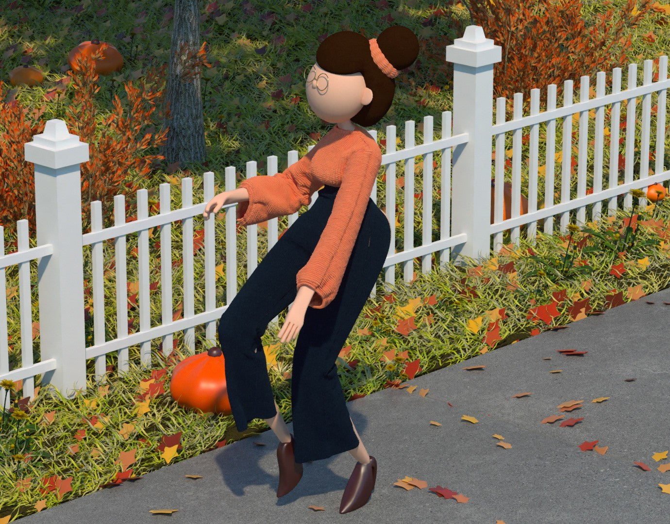 Fall Girl original portfolio artwork